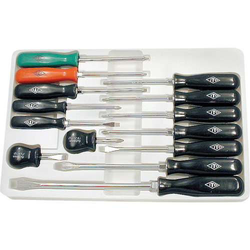 ISD-14 ITC&reg; Professional ABS Handle Screwdriver Set, 14 Pcs., Magnetic Waymarc Industries Inc
