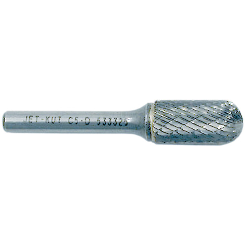 JET-KUT Round Nose Shape Bur, 1/4" Dia., 5/8" Depth of Cut Waymarc Industries Inc