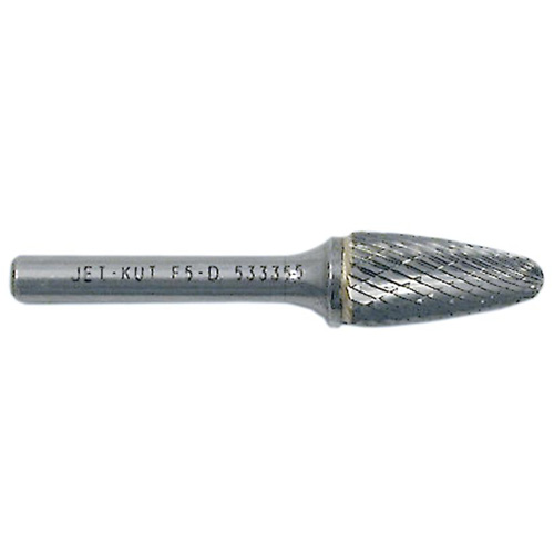 Tree Shape Bur with Radius End, 3/8" Dia., 1/4" Shank, 3/4" Depth of Cut Waymarc Industries Inc