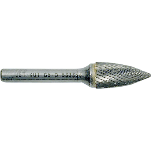 G3-D JET-KUT&reg; Tree Shape Burr with Pointed End, 3/8" Dia., 1/4" Shank, 3/4" Depth of Cut Waymarc Industries Inc