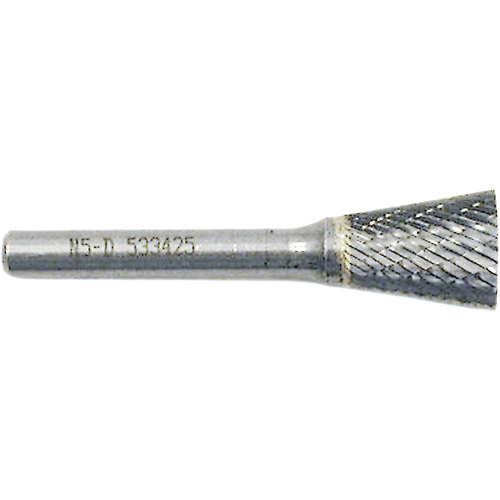 Inverted Cone Shape Burr, 3/8" Dia., 1/4" Shank, 3/8" Depth of Cut Waymarc Industries Inc
