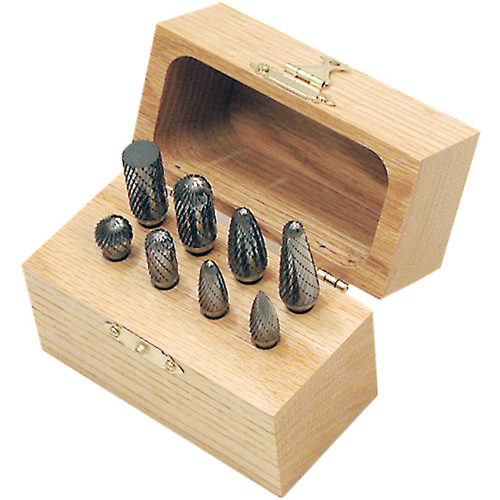 Jeu de fraises au carbure CBK-8 dans un coffret en bois, 8 morcea Waymarc Industries Inc