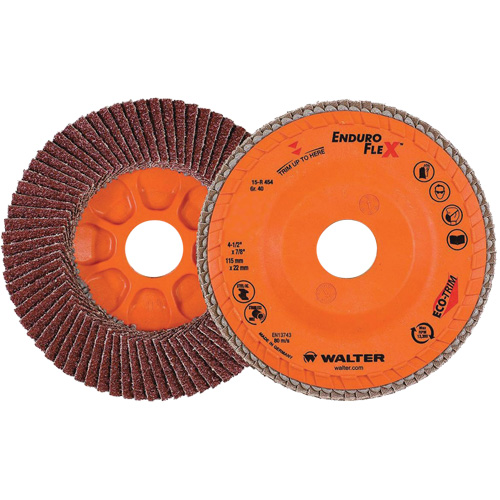 Disque &agrave; lamelles Enduro-Flex, 4-1/2" x 7/8", Type 27, Grain 40, Alumine de zirconium Waymarc Industries Inc