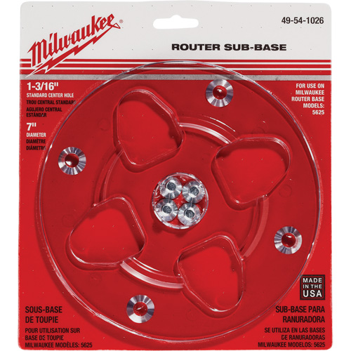 Clear 7" Diameter 1-3/16" Center Hole Sub-Base Waymarc Industries Inc