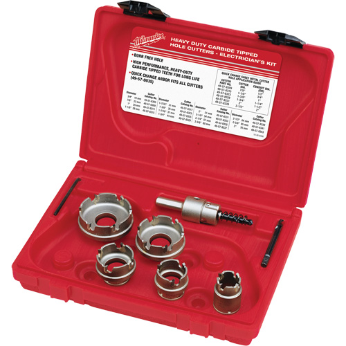 Sheet Metal Carbide Cutter Electrician's Kit, 7 Pieces Waymarc Industries Inc
