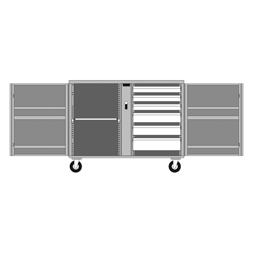 &eacute;tabli roulant, 49-7/8" la x 40-5/8" h x 26-7/8" p, Capacit&eacute; de 24,6 pi³ Waymarc Industries Inc