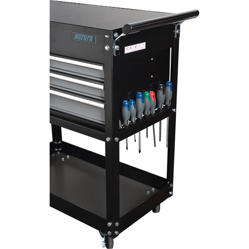 Utility Cart, 4 Drawers, 18" L x 33" W x 39" H, Black Waymarc Industries Inc