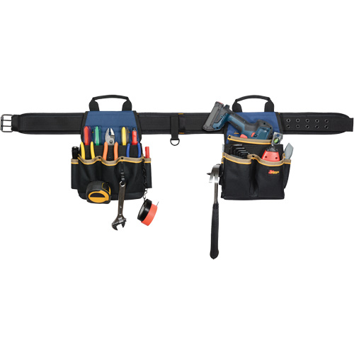 Combin&eacute;s de ceinture &agrave; outils &agrave; 20 pochettes, Polyester, Noir Waymarc Industries Inc