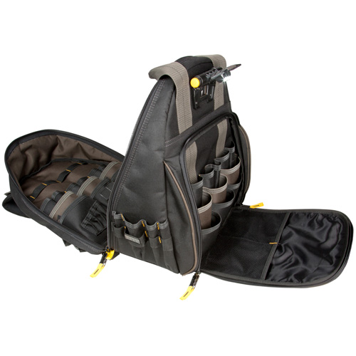 Sacs &agrave; dos pour outils Techgear &agrave; 53 pochettes, 16" lo x 13-1/4" la, Noir, Polyester Waymarc Industries Inc