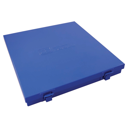 Boîte en m&eacute;tal mince, 10-1/2" P x 9-1/4" la x 1-1/4" h, Bleu Waymarc Industries Inc