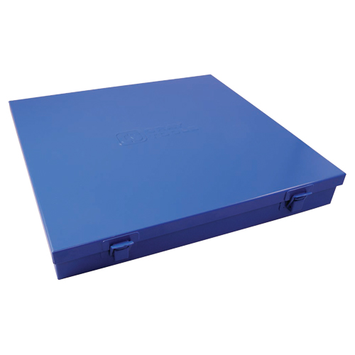 Boîte en m&eacute;tal mince, 12" P x 11-1/2" la x 1-3/4" h, Bleu Waymarc Industries Inc