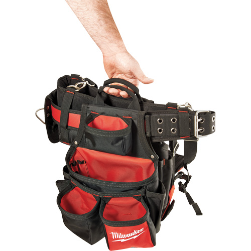 Contractor Work Belt With  Suspension Rig, Nylon, Black Waymarc Industries Inc