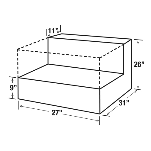 Steel Fuel Transfer Tank, Steel, 48 gal. Capacity, White Waymarc Industries Inc
