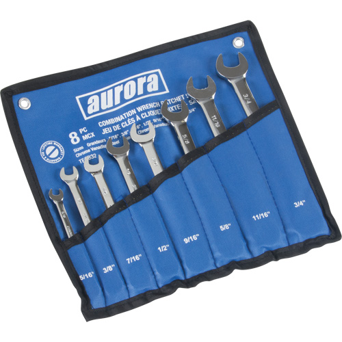 Fixed Head Wrench Set, Combination, 8 Pieces, Imperial Waymarc Industries Inc