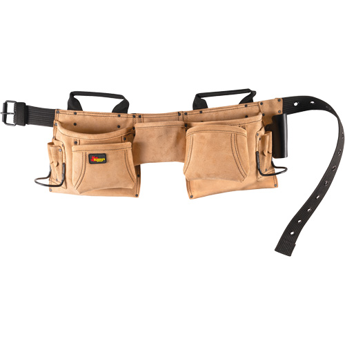 Constructor's Tool Belt, Leather, Tan Waymarc Industries Inc