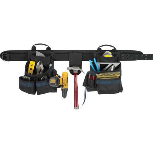 Electrician's Tool Belt, Polyester, Black Waymarc Industries Inc