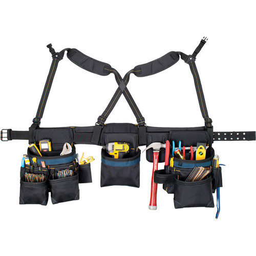 Carpenter's Tool Belt, Polyester, Black Waymarc Industries Inc