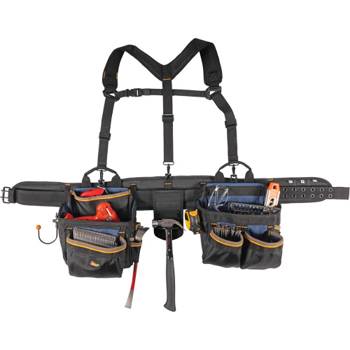 Deluxe Tool Belt, Polyester, Black Waymarc Industries Inc