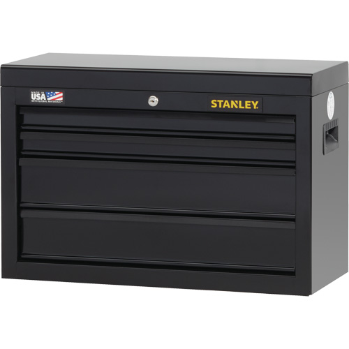 100 Series Tool Chest, 26" W, 4 Drawers, Black Waymarc Industries Inc