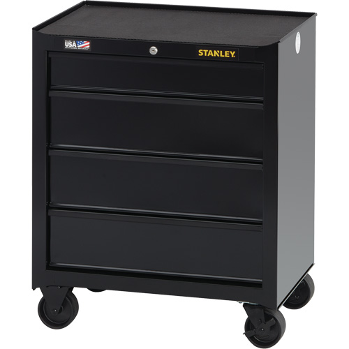 100 Series Rolling Tool Chest, 4 Drawers, 26-1/2" W x 18" D x 32" H, Black Waymarc Industries Inc