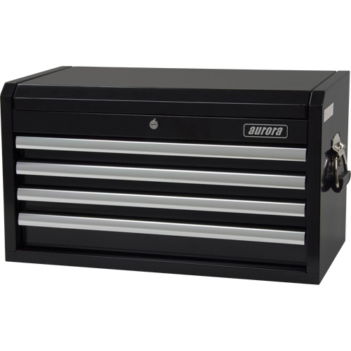 Industrial Tool Chest, 26" W, 4 Drawers, Black Waymarc Industries Inc