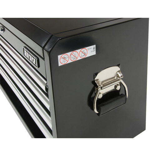 Industrial Tool Chest, 26" W, 4 Drawers, Black Waymarc Industries Inc