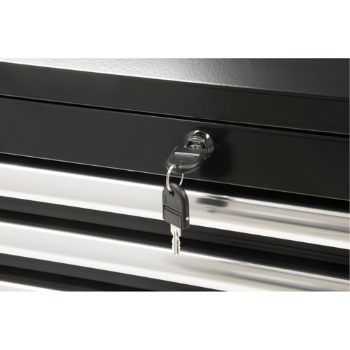 Industrial Tool Chest, 26" W, 4 Drawers, Black Waymarc Industries Inc