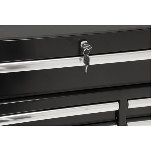 Industrial Tool Cart, 11 Drawers, 41" W x 18-3/4" D x 39-1/3" H, Black Waymarc Industries Inc