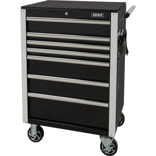 Chariot &agrave; outils &agrave; usage intensif, 7 tiroirs, 28" la x 22" p x 42-3/8" h, Noir Waymarc Industries Inc