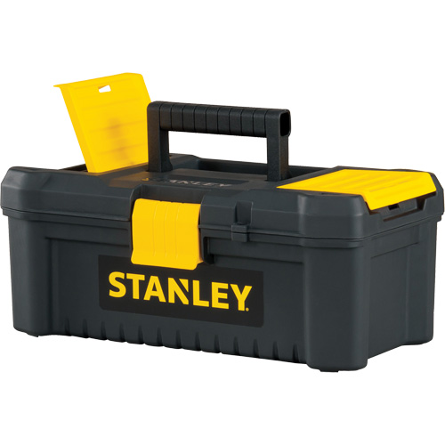 Coffre &agrave; outils avec plateau Essential, 12-1/2" la x 7-3/8" p x 5-1/8" h, Noir/Jaune Waymarc Industries Inc