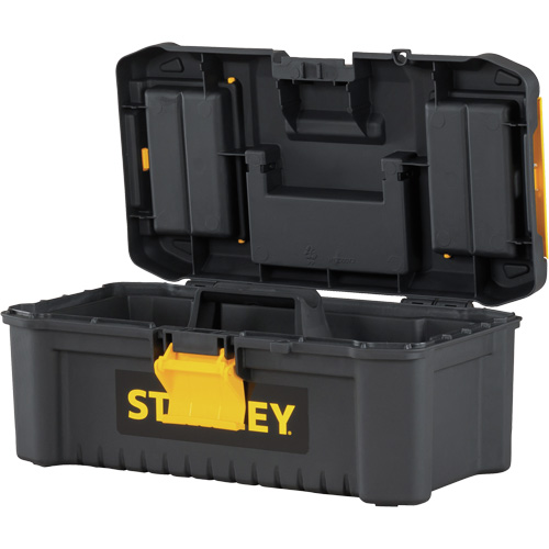 Coffre &agrave; outils avec plateau Essential, 12-1/2" la x 7-3/8" p x 5-1/8" h, Noir/Jaune Waymarc Industries Inc