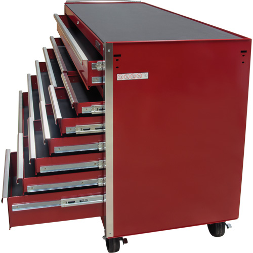 Chariot &agrave; outils industriel, 12 tiroirs, 56" la x 24-1/2" p x 38-1/8" h, Rouge Waymarc Industries Inc