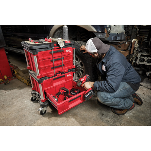Packout 2-Drawer Tool Box, 16-1/3" x 14-1/3" x 22-1/5", Red Waymarc Industries Inc