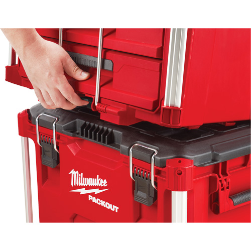 Packout 3-Drawer Tool Box, 16-1/3" x 14-1/3" x 22-1/5", Black/Red Waymarc Industries Inc
