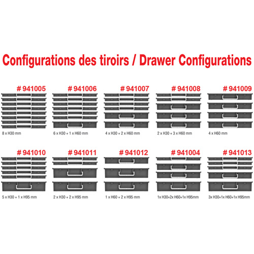 Mobile Tool Chest With Drawers, 8 Drawers, 22-4/5" W x 15" D x 18" H, Black Waymarc Industries Inc