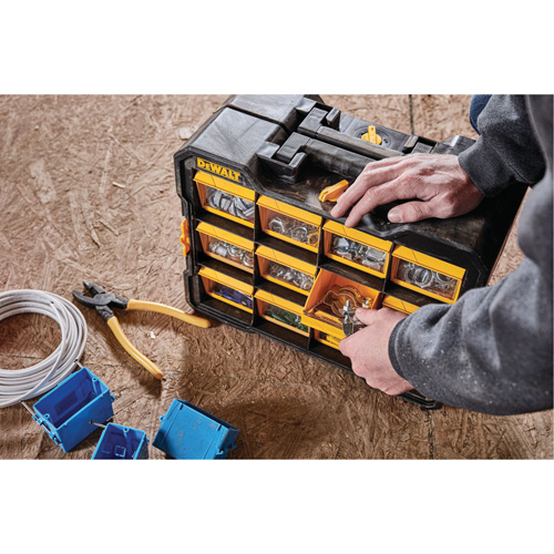 Organisateur Flip-Bin, 3-7/8" la x 17-3/4" p x 13-7/8" h, Noir/Jaune Waymarc Industries Inc