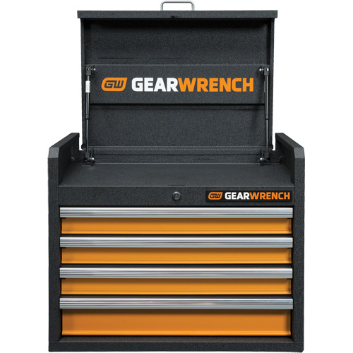 GSX Series Tool Chest, 26" W, 4 Drawers, Black/Orange Waymarc Industries Inc