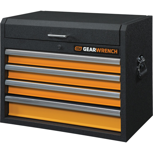 GSX Series Tool Chest, 26" W, 4 Drawers, Black/Orange Waymarc Industries Inc