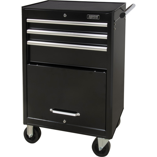Industrial Tool Cart, 3 Drawers, 29-4/5" W x 21-1/5" D x 38-4/5" H, Black Waymarc Industries Inc