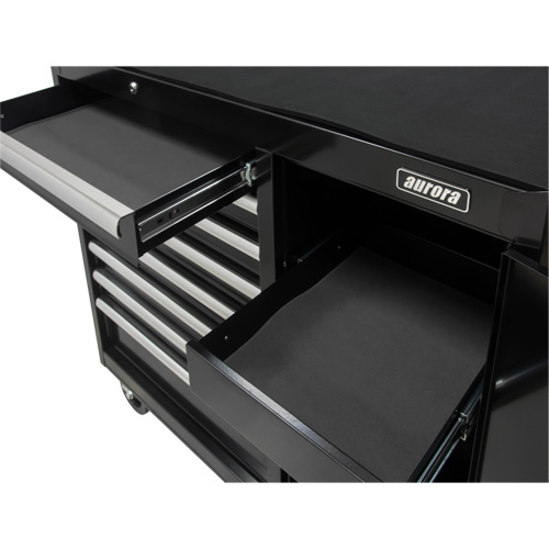 Industrial Tool Cart, 8 Drawers, 44-3/10" W x 21-1/10" D x 36-7/10" H, Black Waymarc Industries Inc