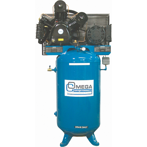 Industrial Series Air Compressors - Vertical Compressors - Two Stage, 66.6 Gal. (80 US Gal) Waymarc Industries Inc