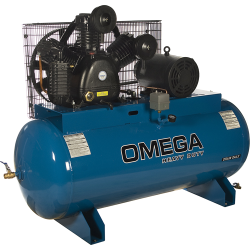 Industrial Series Air Compressors - Horizontal Compressors - Two Stage, 100 Gal. (120 US Gal) Waymarc Industries Inc