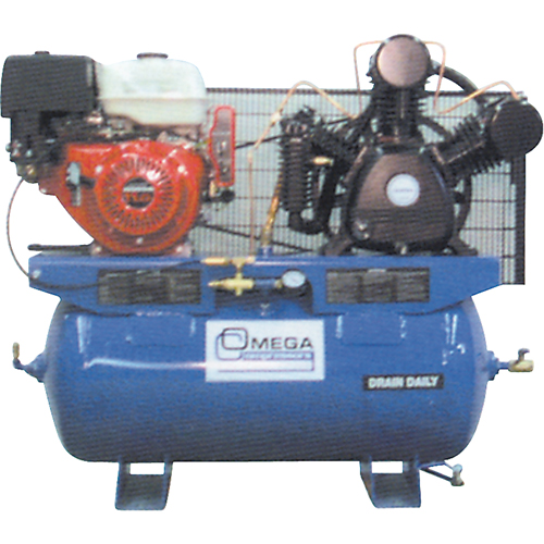 Industrial Series Air Compressors - Engine Compressors, 25 Gal. (30 US Gal) Waymarc Industries Inc