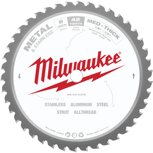 Endurance&reg; General Purpose Circular Saw Blade, 8", 42 Teeth, Metal Use Waymarc Industries Inc