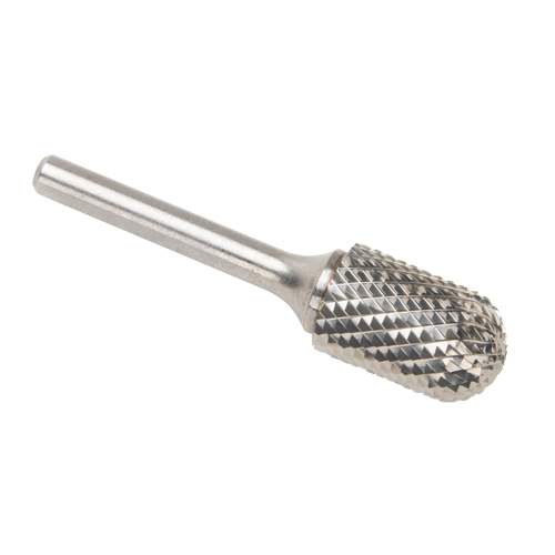 CLEVELAND Solid Carbide Burrs - Cylinder Shape with Ball Nose, SC-6, 3/5" Dia., 25.4 mm Depth of Cut Waymarc Industries Inc