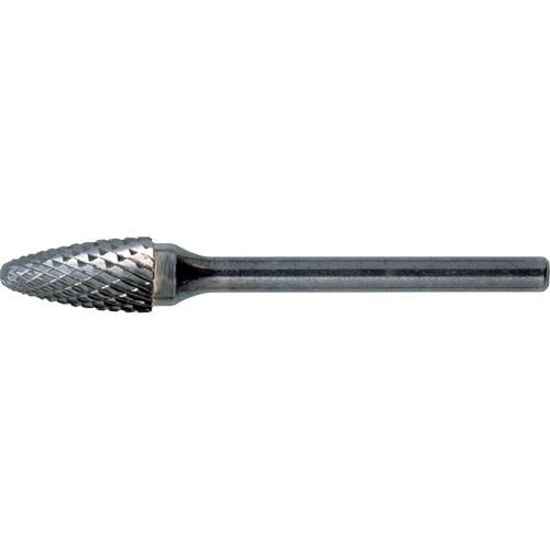 CLEVELAND Solid Carbide Burrs - Tree Shape with Ball Nose, SF-1, 1/4" Dia., 5/8" Depth of Cut Waymarc Industries Inc