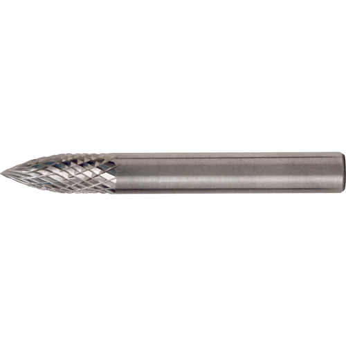 CLEVELAND Solid Carbide Burrs - Tree Shape Pointed End, SG-5, 1/2" Dia., 1/4" Shank, 3/4" Depth of Cut Waymarc Industries Inc