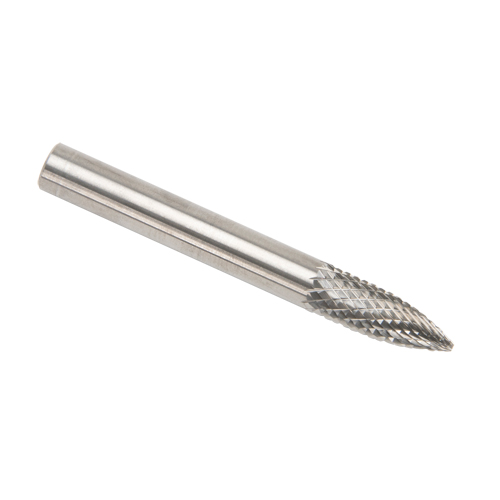 CLEVELAND Solid Carbide Burrs - Tree Shape Pointed End, SG-1, 1/4" Dia., 1/8" Shank Waymarc Industries Inc