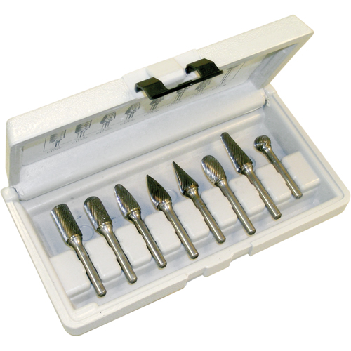 CLEVELAND Right Hand Spiral Burr Sets, 8 Pieces Waymarc Industries Inc