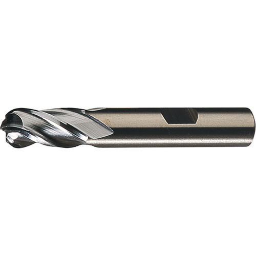 CLEVELAND Centre Cutting Ball Nose Single End Finishers, 1/2" Dia., 4 Flutes, High Speed Steel Waymarc Industries Inc